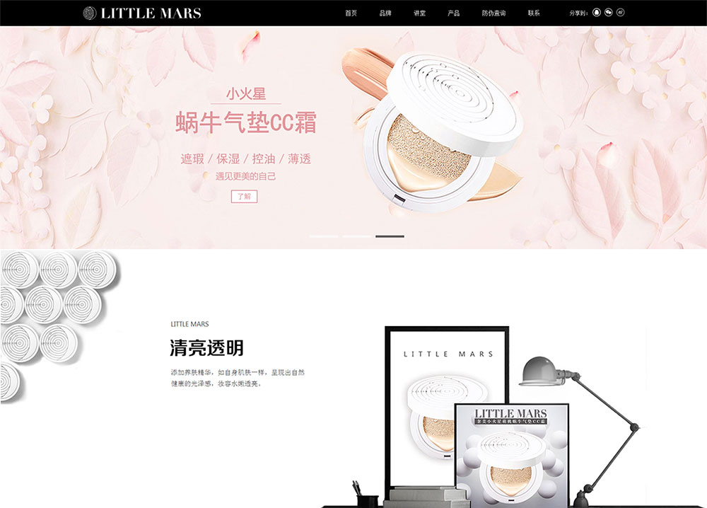 化妆品行业官网建设